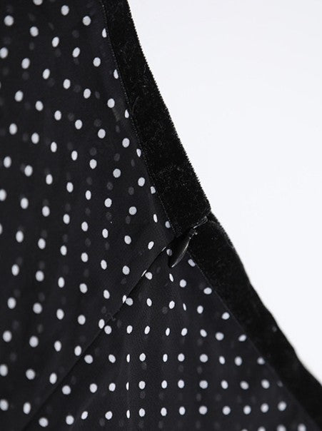 ドット柄シフォンレイヤースカート