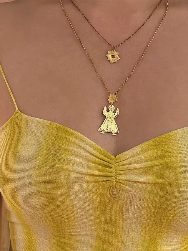 18KGPモチーフデザインネックレス