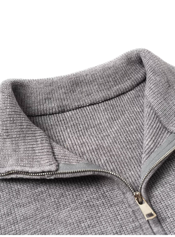 ジップアップサマーニットベスト