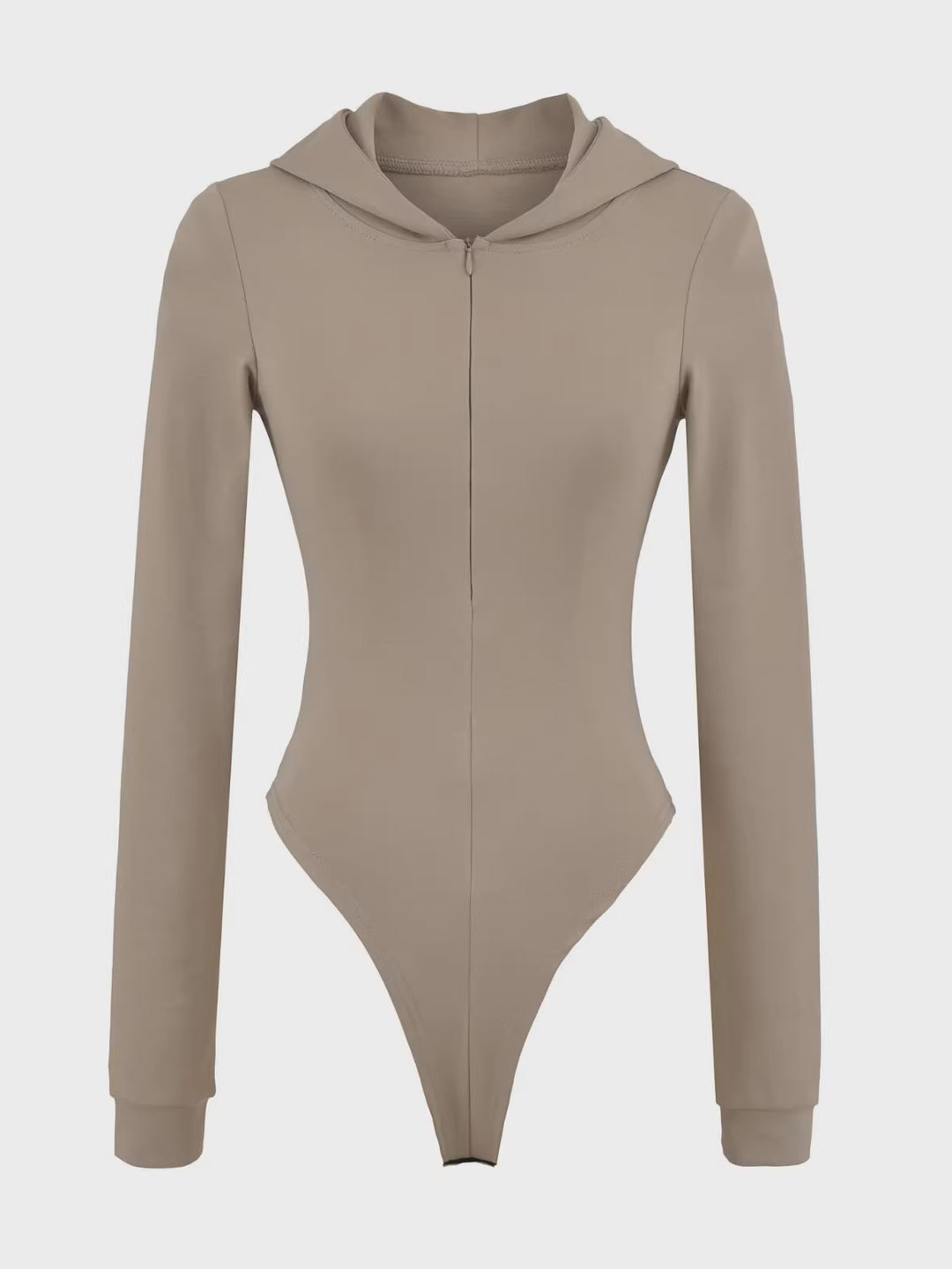 スリムフィットフーディーボディースーツ