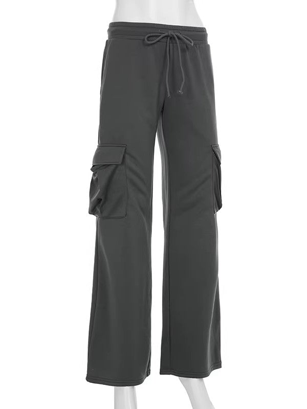 ワイドレッグカーゴスウェットパンツ