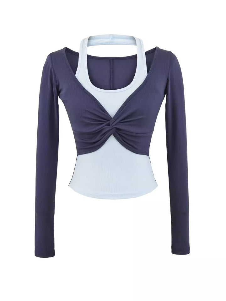 レイヤードツイストデザイントップス