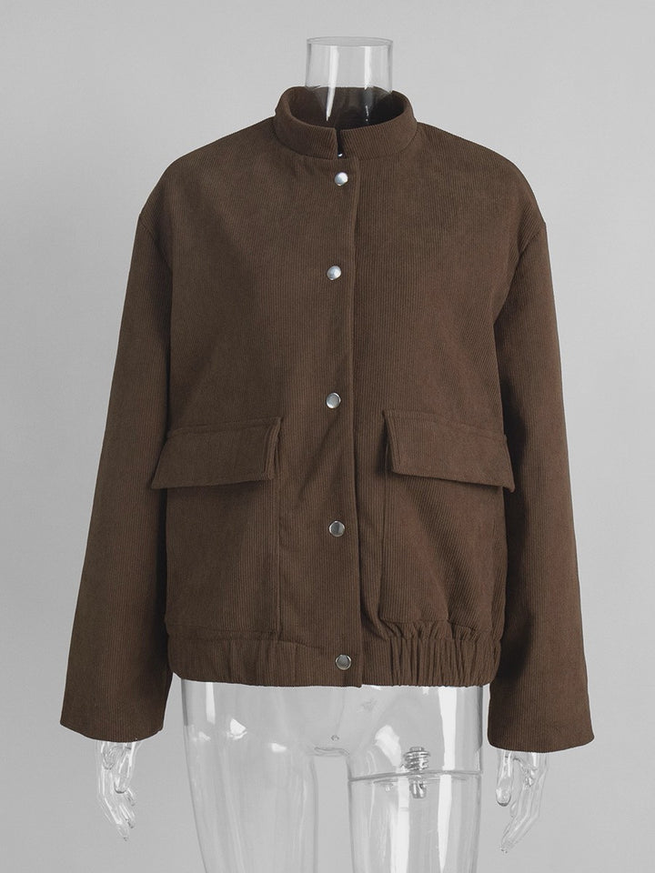 コーデュロイモックネックジャケット