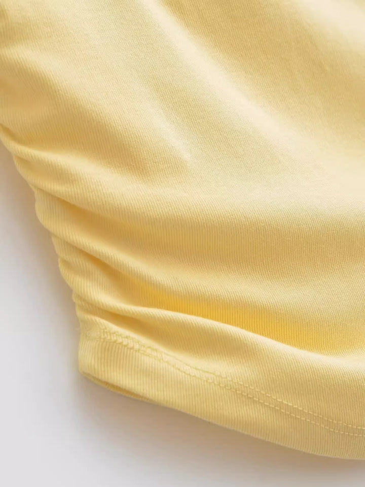 ソフトドレープモックネックショートスリーブトップス