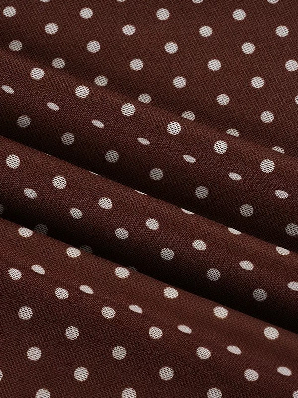 ポルカドットプリントバックリボンミニワンピース