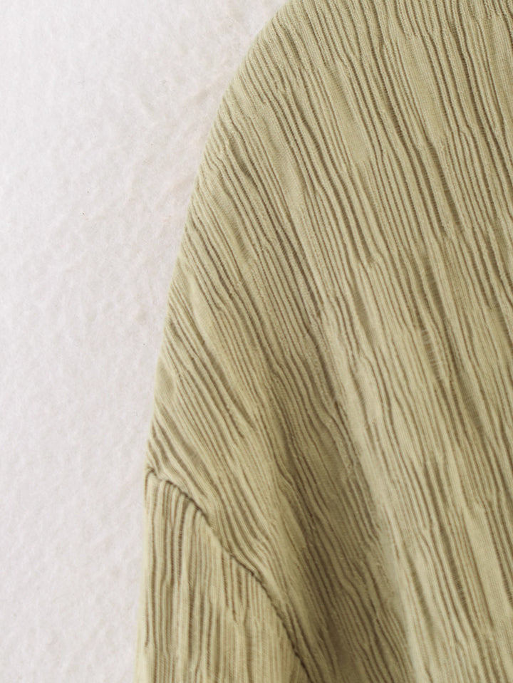 テクスチャーオープンカラーシャツパンツセット