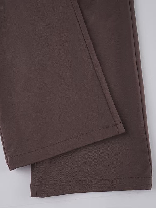 ダブルベルトストレートスラックスパンツ