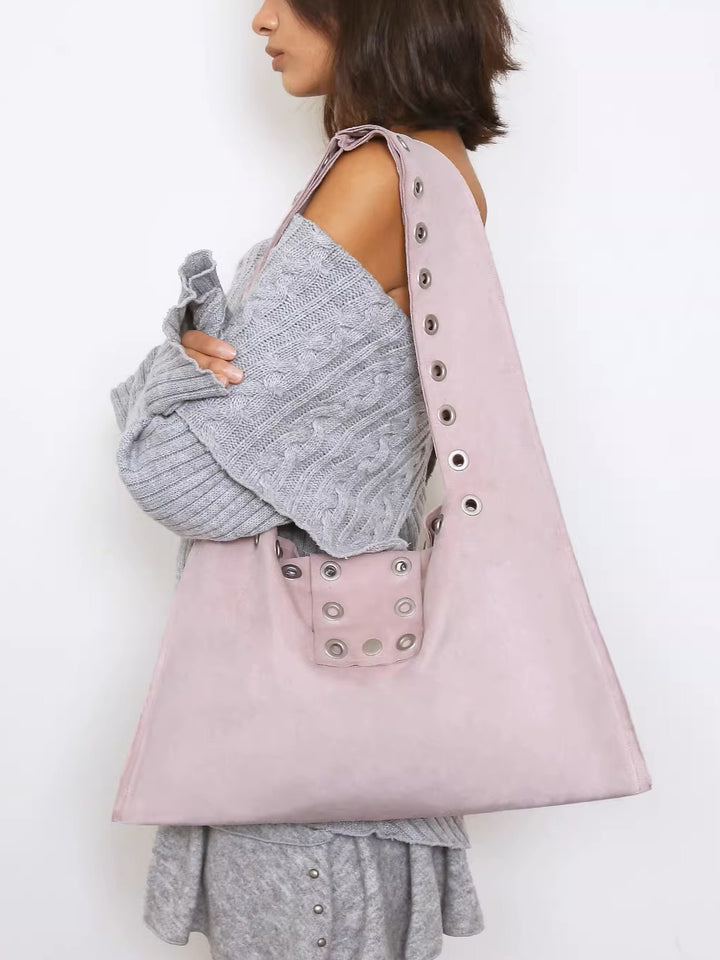 アイレットデザインワイドショルダーバッグ