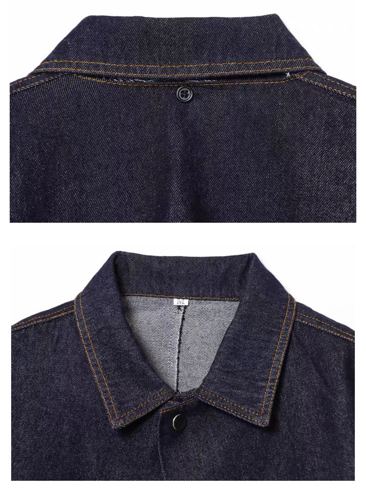 ショール付きデニムジャケット