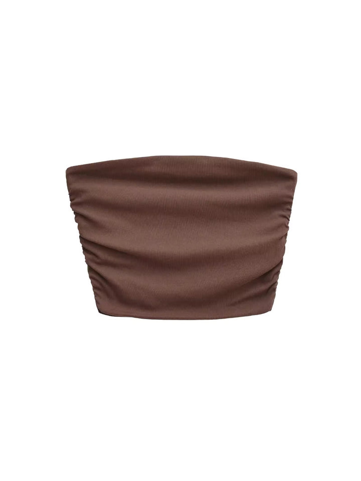 スムースフィットサイドギャザーチューブトップ