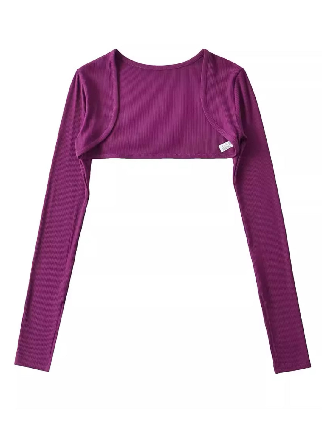 スリットスリーブリブボレロトップス