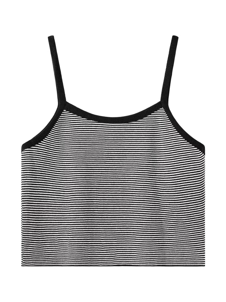 ハートモチーフボーダーバイカラーキャミソール