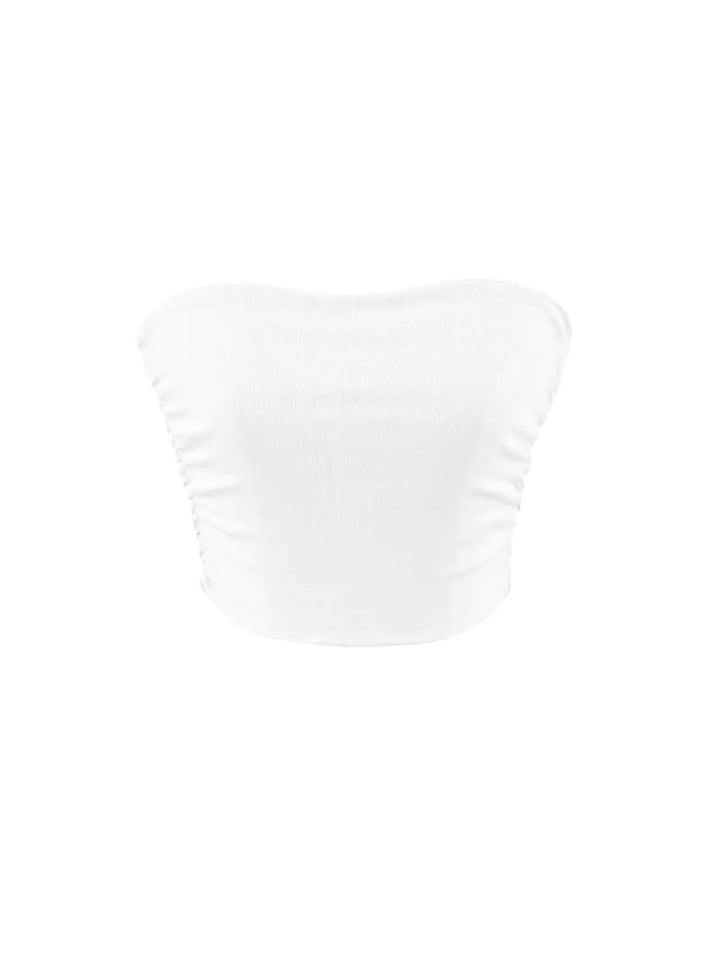 スムースフィットサイドギャザーチューブトップ