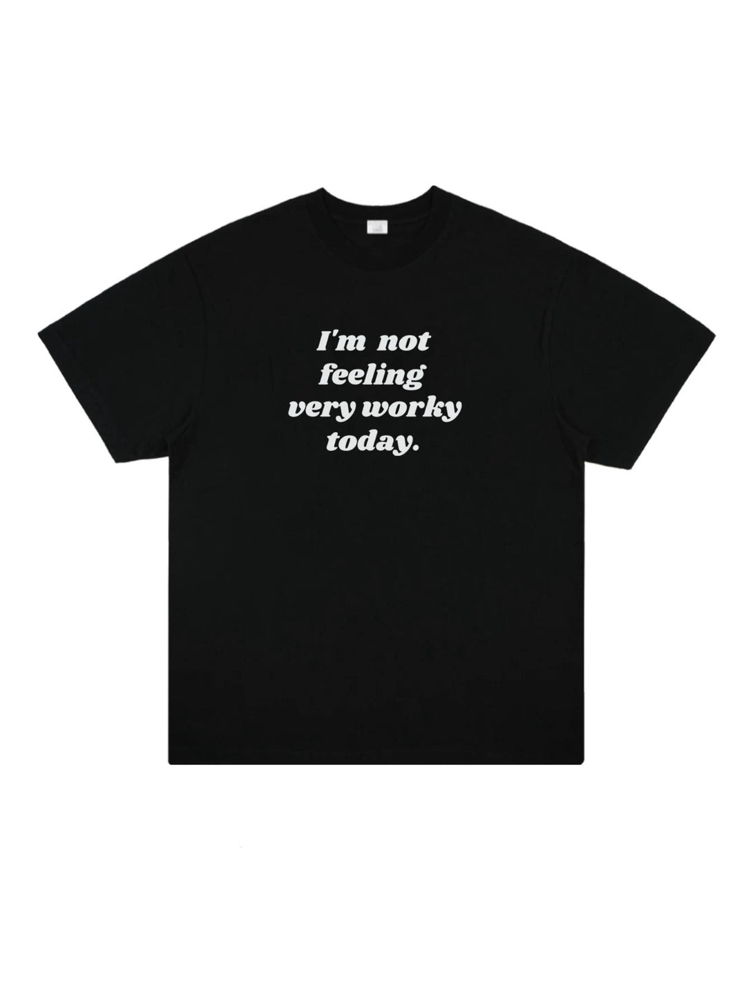 not feeling workyロゴプリントTシャツ