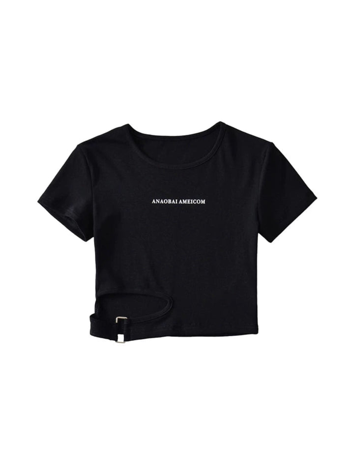 バックルヘムフィットTシャツ