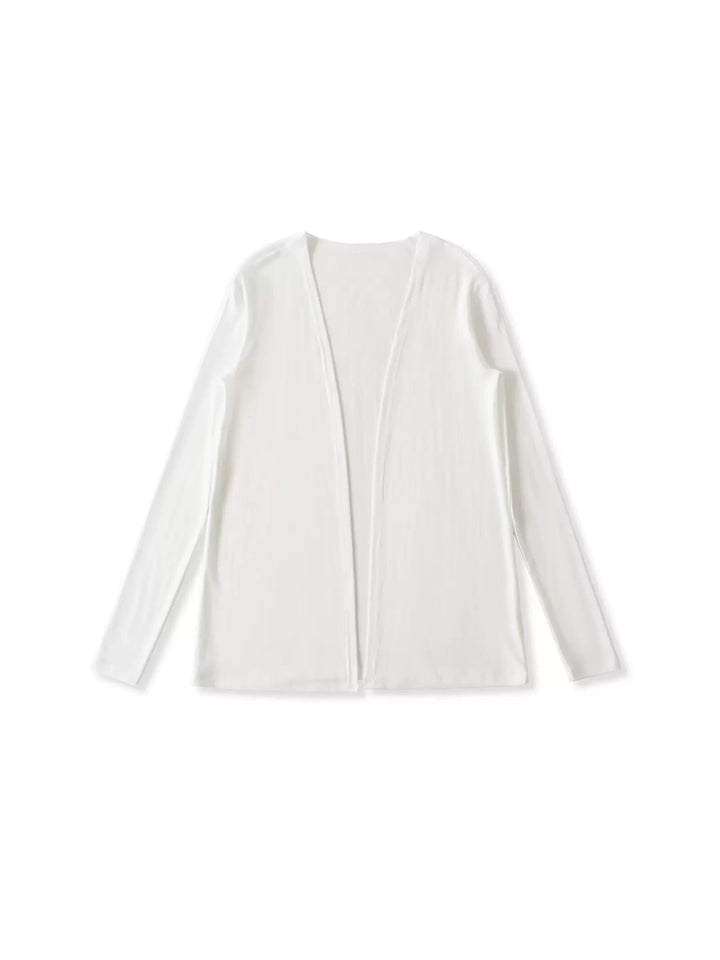 アースカラーライトリブガーディガン