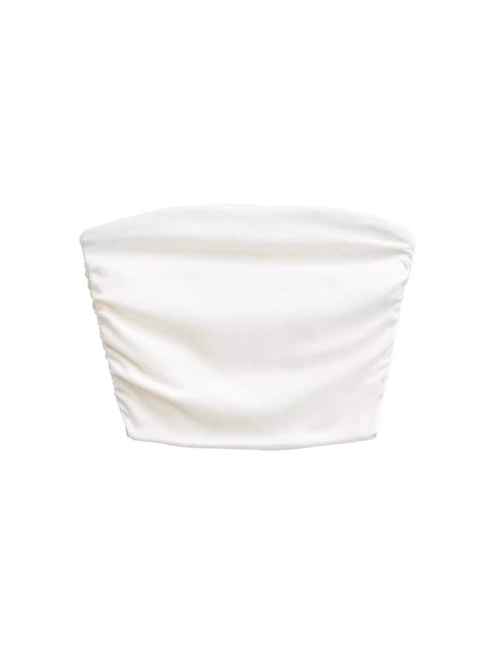 スムースフィットサイドギャザーチューブトップ