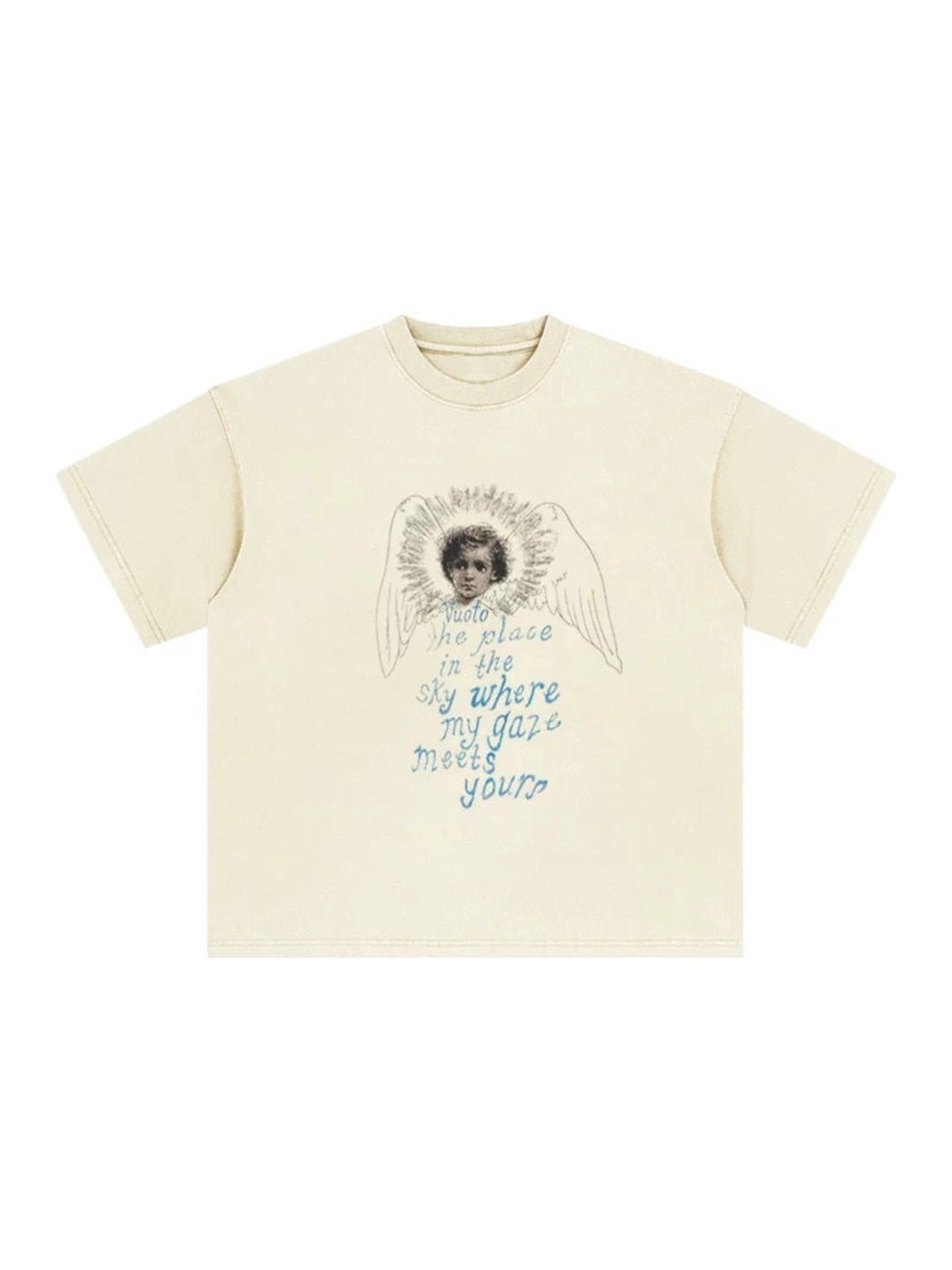 Angel グラフィックプリントTシャツ