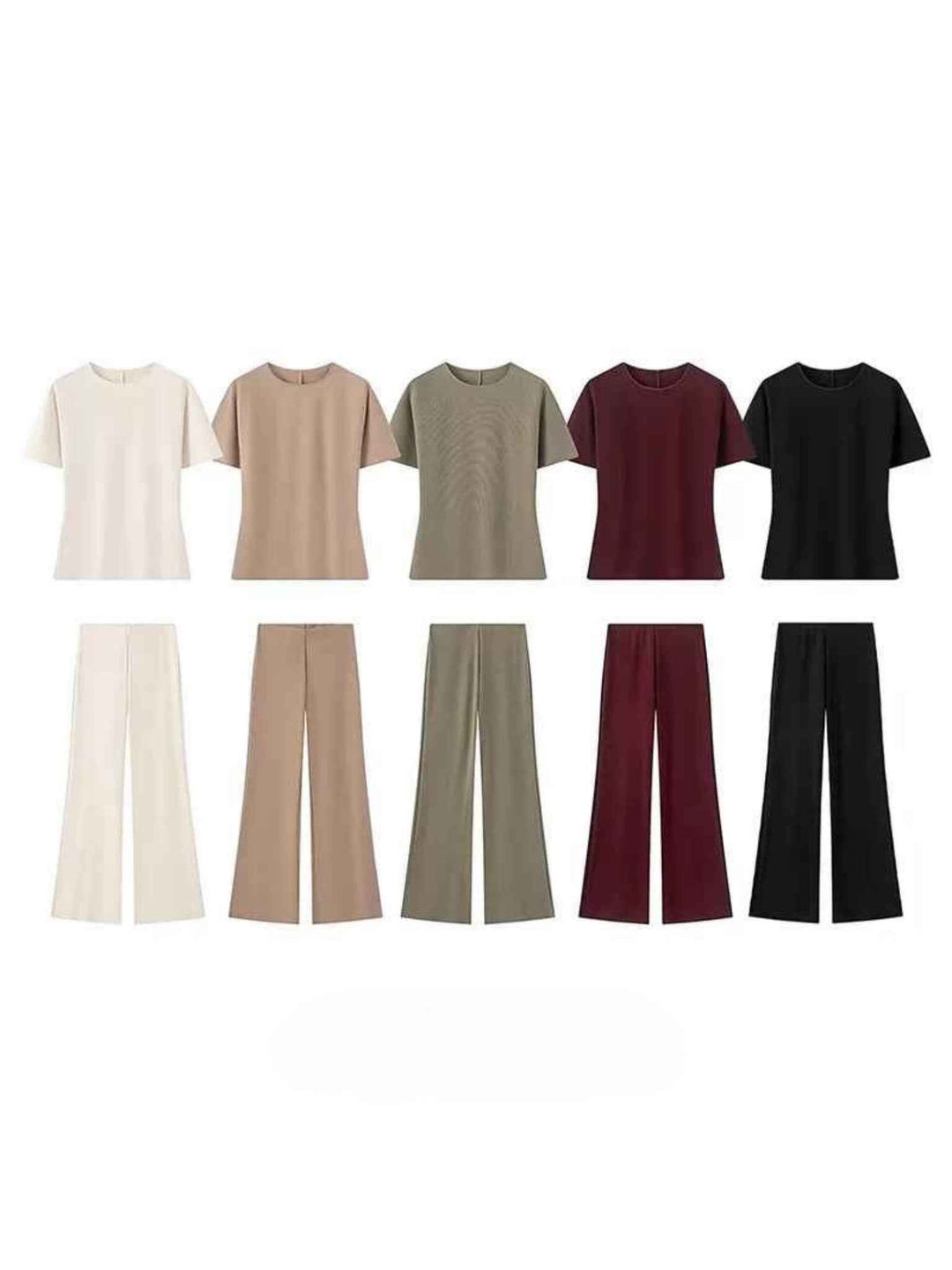 バックオープンTシャツパンツセット