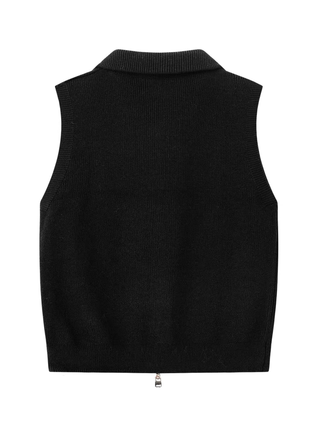 ジップアップサマーニットベスト